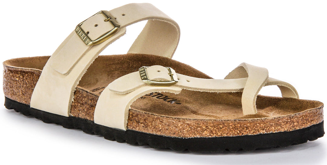 Birkenstock Mayari Sandali in pelle scamosciata da donna beige