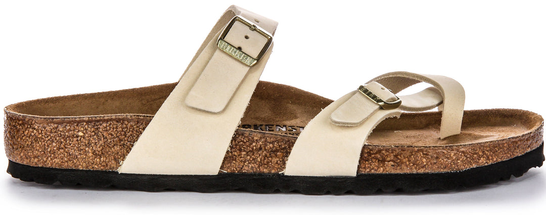 Birkenstock Mayari Sandali in pelle scamosciata da donna beige