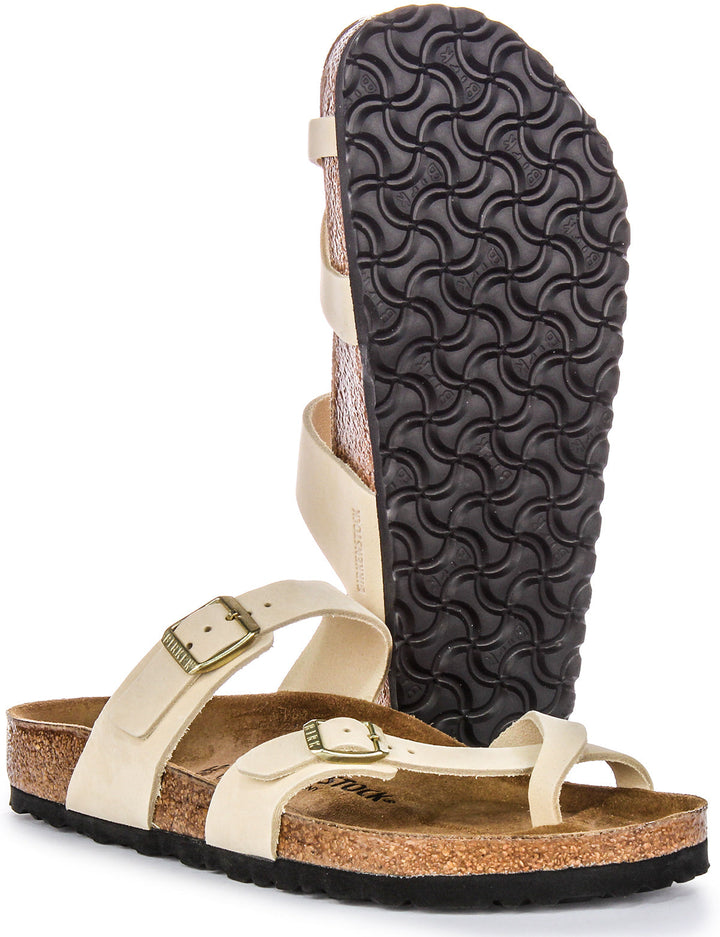 Birkenstock Mayari Sandali in pelle scamosciata da donna beige