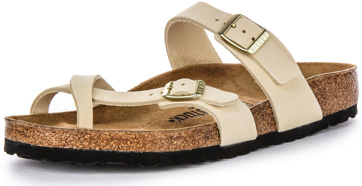 Birkenstock Mayari Sandali in pelle scamosciata da donna beige