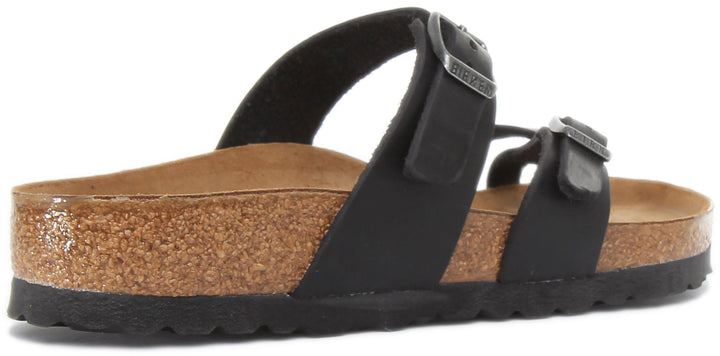 Birkenstock Mayari Sandali con cinturini in pelle oliata da donna in nero