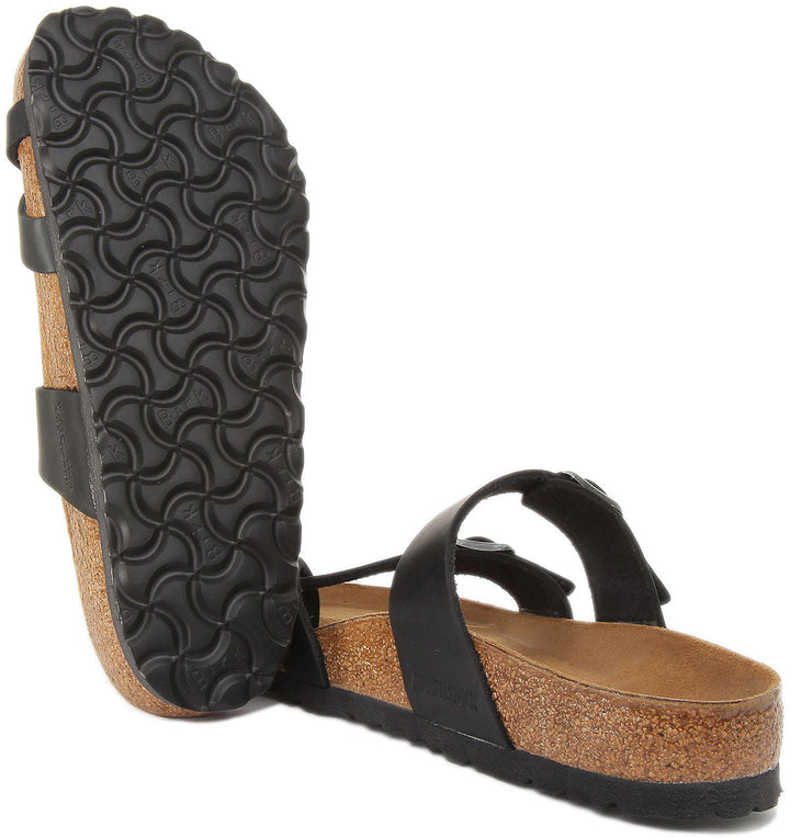 Birkenstock Mayari Sandali con cinturini in pelle oliata da donna in nero