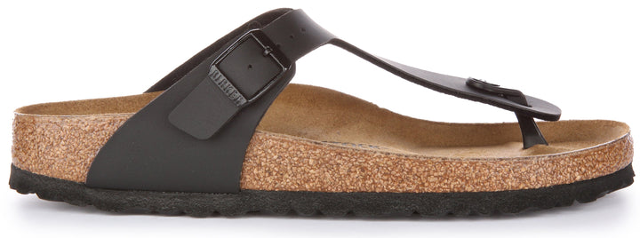 Birkenstock Gizeh Sandali stile infradito in Birko Flor da donna neri