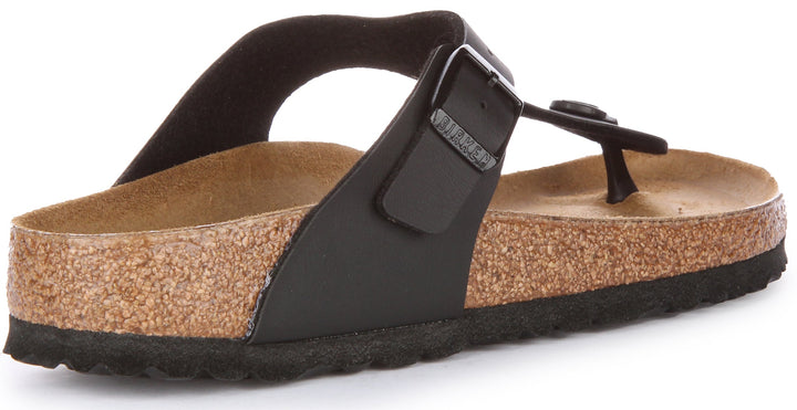 Birkenstock Gizeh Sandali stile infradito in Birko Flor da donna neri