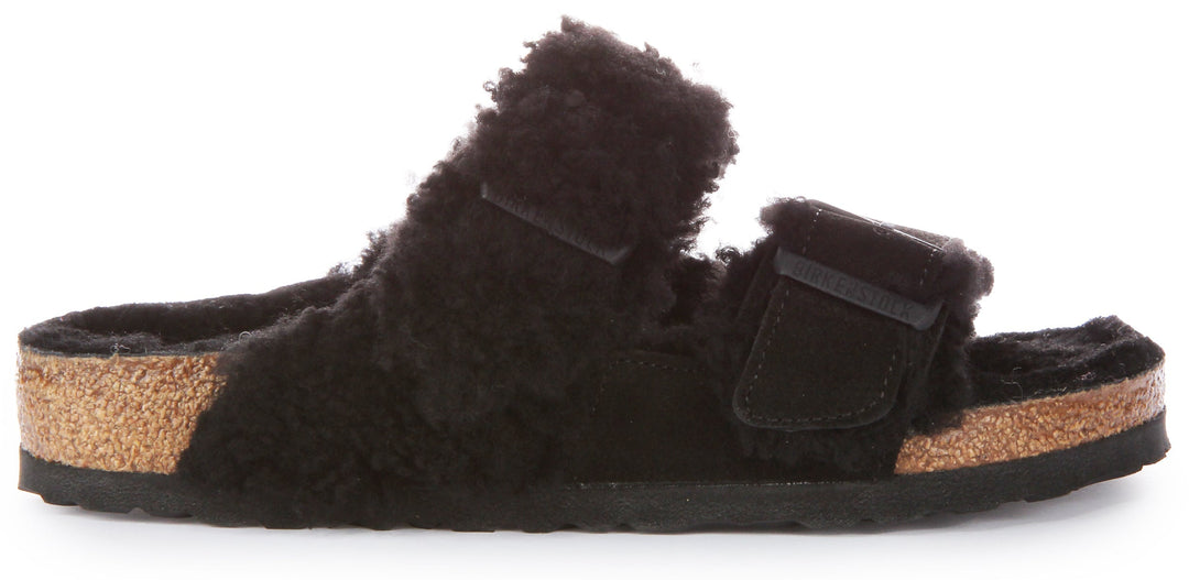 Sandali in pelle Birkenstock Arizona Split neri da donna