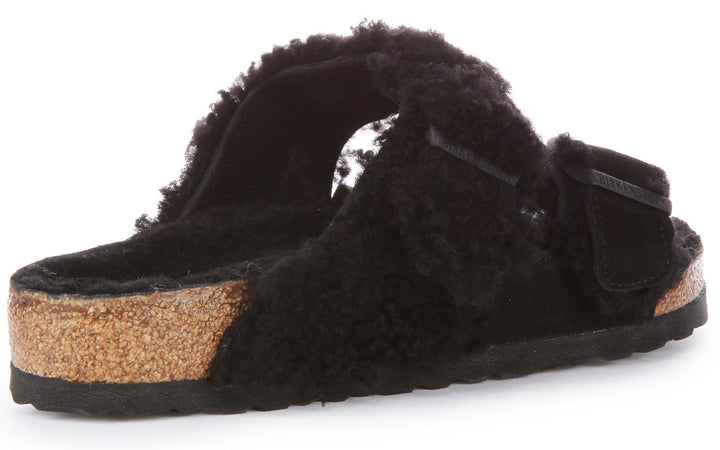 Sandali in pelle Birkenstock Arizona Split neri da donna