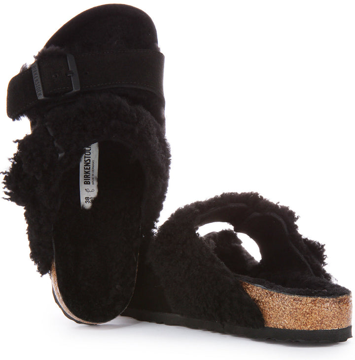 Sandali in pelle Birkenstock Arizona Split neri da donna