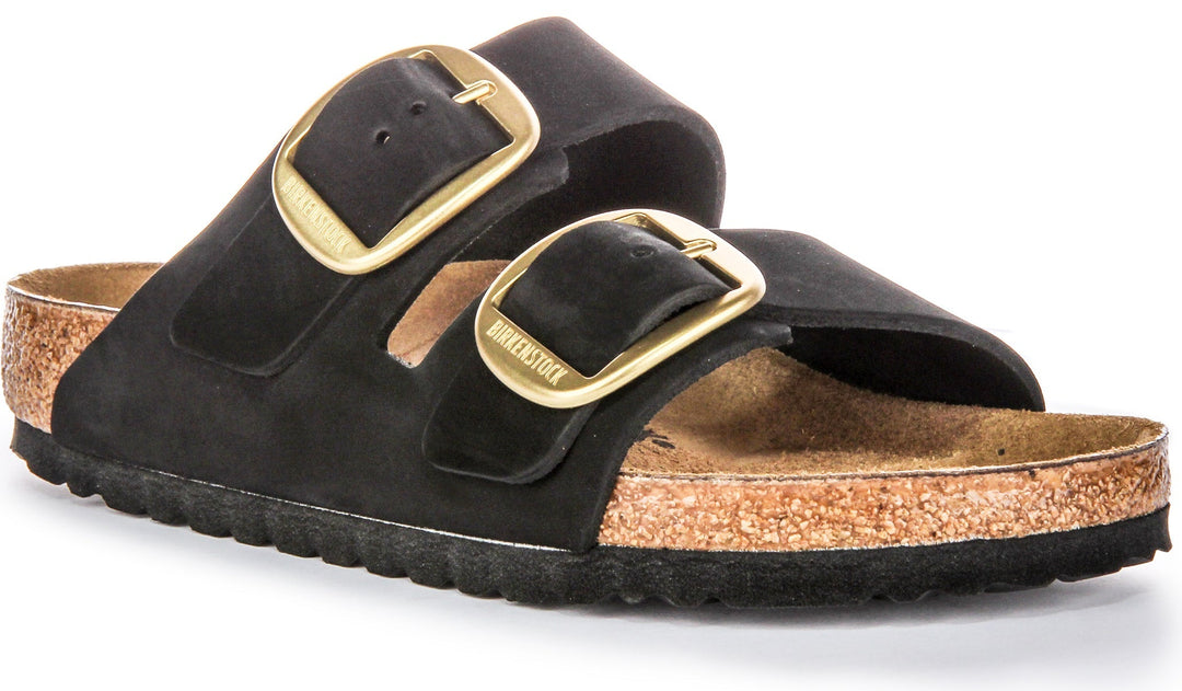 Birkenstock Arizona Big Buckle Sandaler i mockaläder för kvinnor i svart