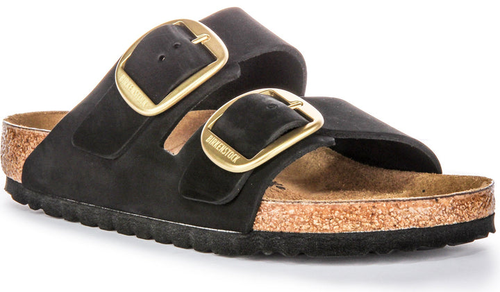 Birkenstock Arizona Big Buckle Sandaler i mockaläder för kvinnor i svart