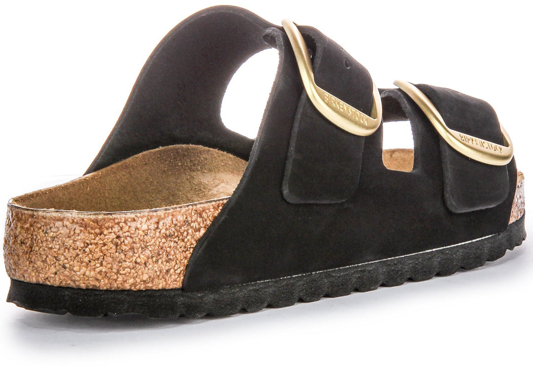 Birkenstock Arizona Big Buckle Sandaler i mockaläder för kvinnor i svart