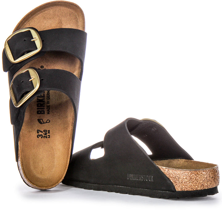 Birkenstock Arizona Big Buckle Sandaler i mockaläder för kvinnor i svart