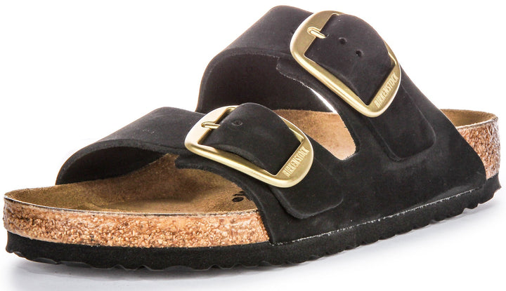 Birkenstock Arizona Big Buckle Sandaler i mockaläder för kvinnor i svart
