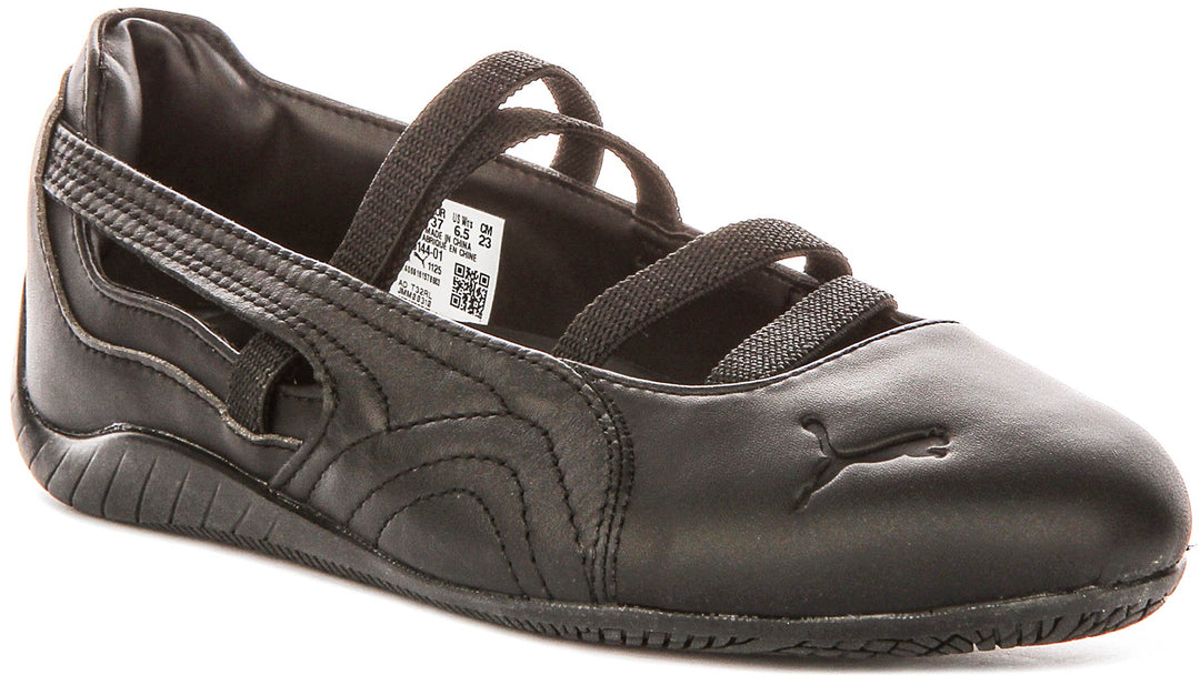 Puma SC Ballet Leather in Total Black per Donna
