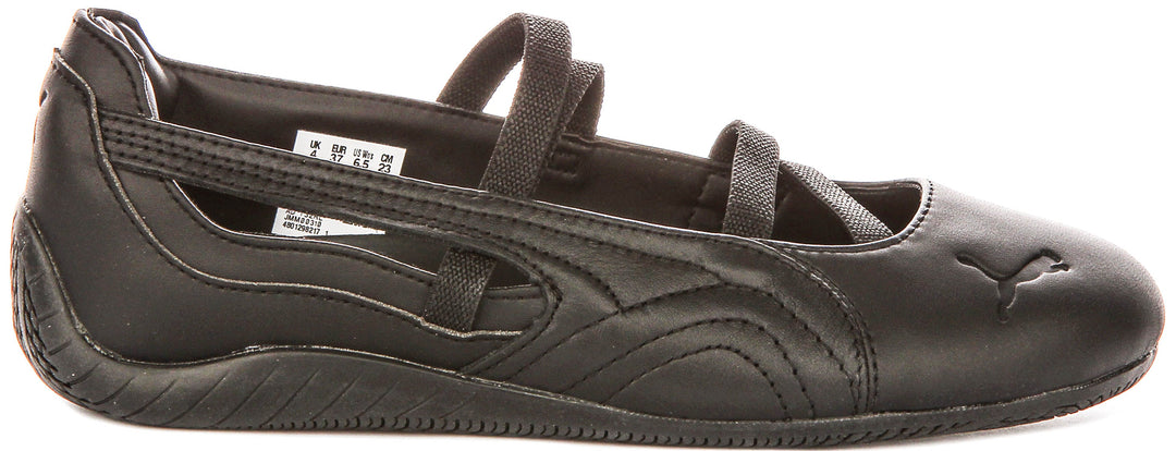 Puma SC Ballet Leather in Total Black per Donna