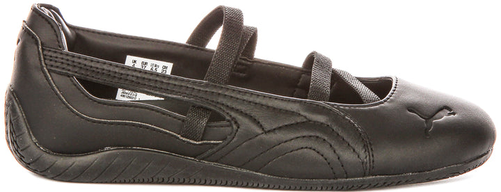 Puma SC Ballet Leather in Total Black per Donna