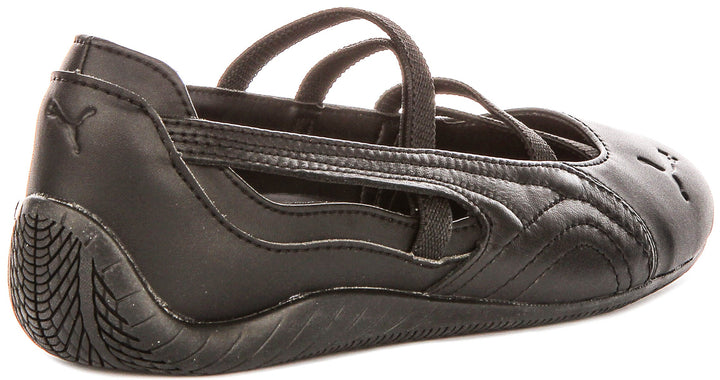 Puma SC Ballet Leather in Total Black per Donna