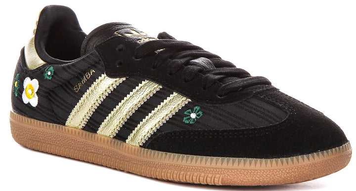 Adidas Samba OG X Liberty Print in Nero Oro per Donna