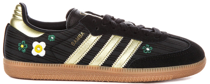 Adidas Samba OG X Liberty Print in Nero Oro per Donna
