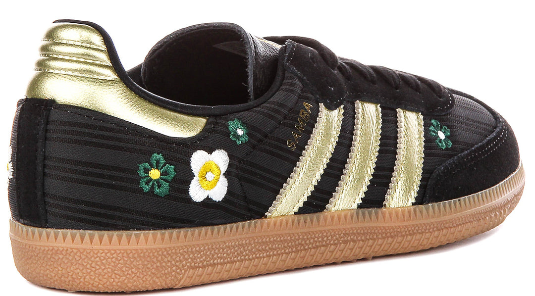 Adidas Samba OG X Liberty Print in Nero Oro per Donna