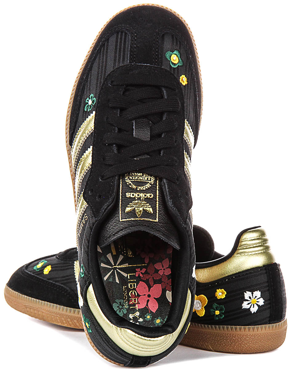 Adidas Samba OG X Liberty Print in Nero Oro per Donna