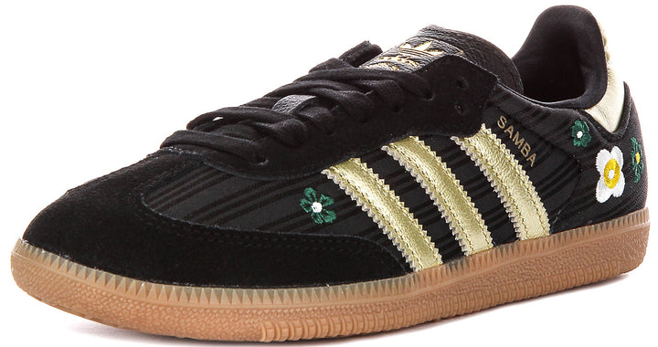 Adidas Samba OG X Liberty Print in Nero Oro per Donna