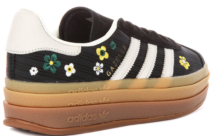 Adidas Gazelle Bold X Liberty Colab In Black White For Women