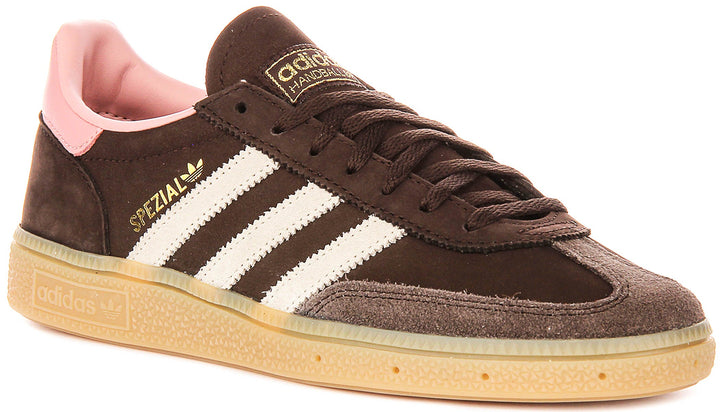 Adidas Handball Spezial i brunt och rosa för kvinnor