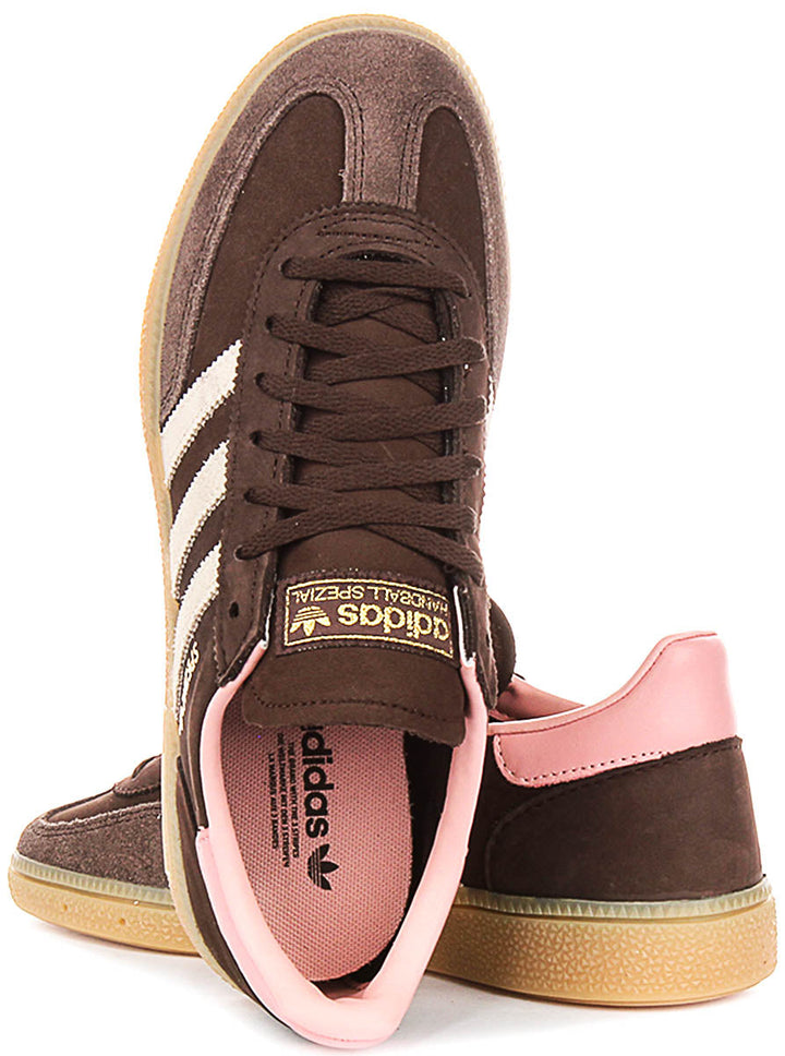 Adidas Handball Spezial i brunt och rosa för kvinnor