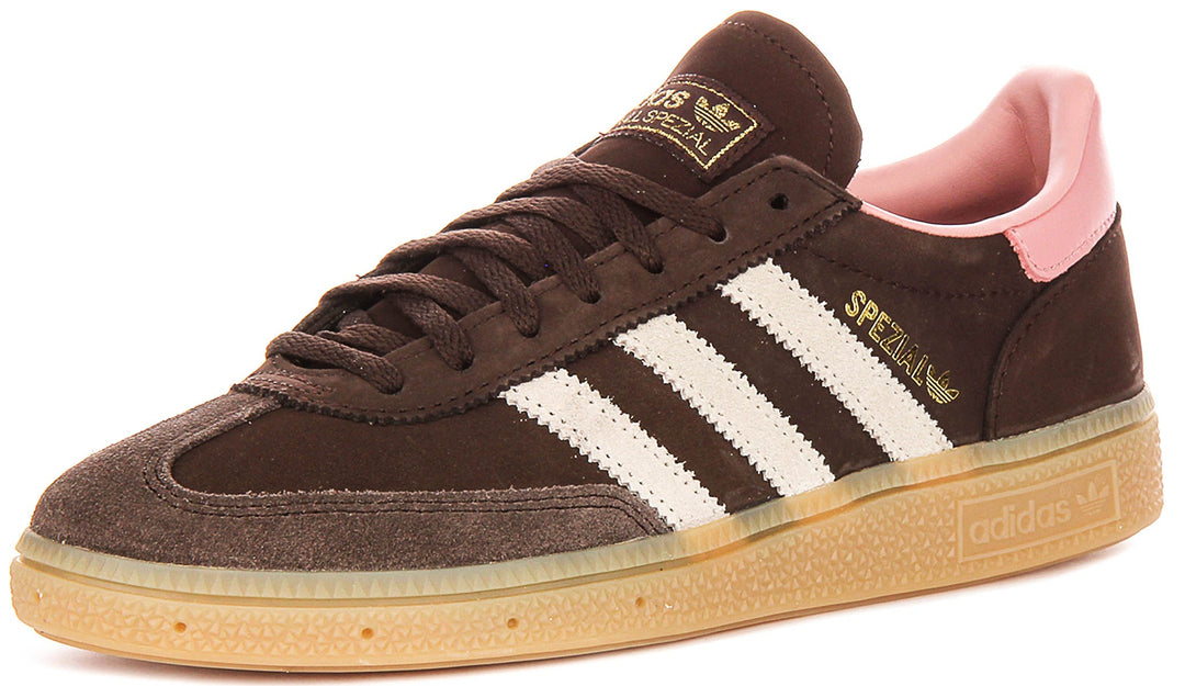 Adidas Handball Spezial i brunt och rosa för kvinnor