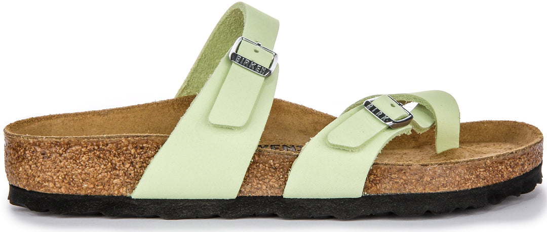 Birkenstock Mayari Sandali Donna in Nabuk con Fibbia e Cinturino in Lime