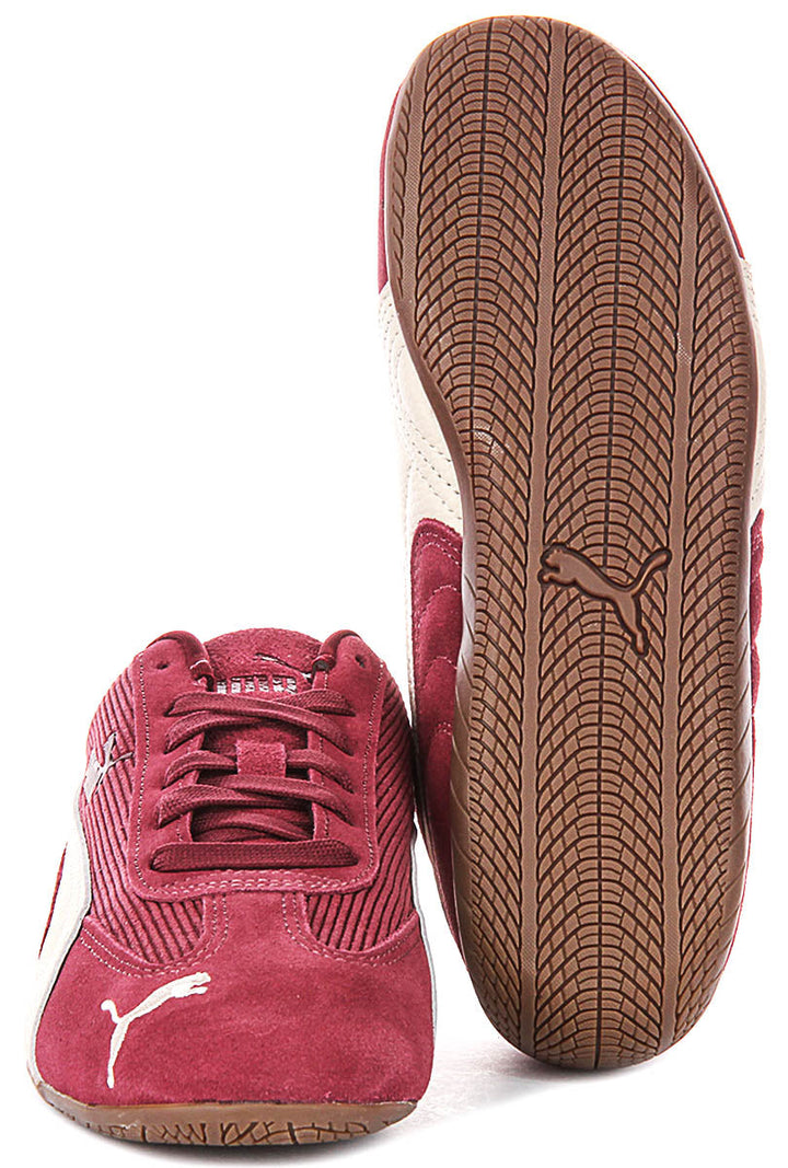 Puma Speedcat in Velluto a Coste Bordeaux