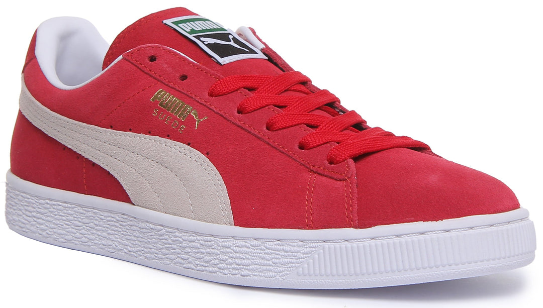 Puma Suede Classic+ scarpe con lacci rosse per