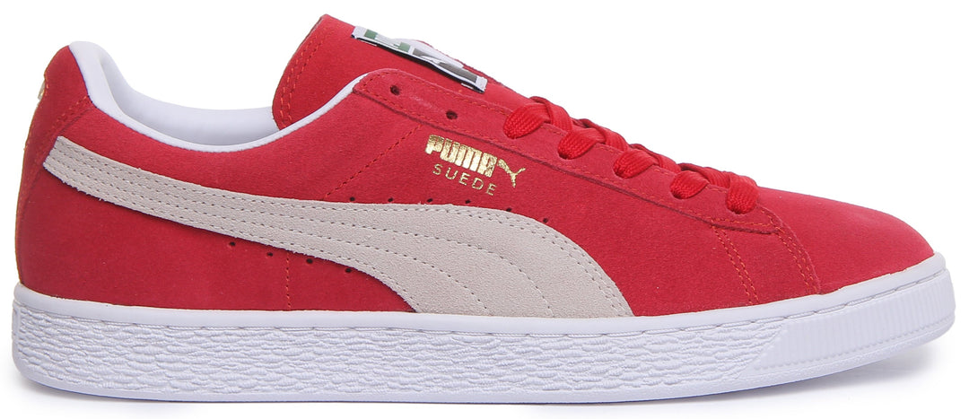 Puma Suede Classic+ scarpe con lacci rosse per