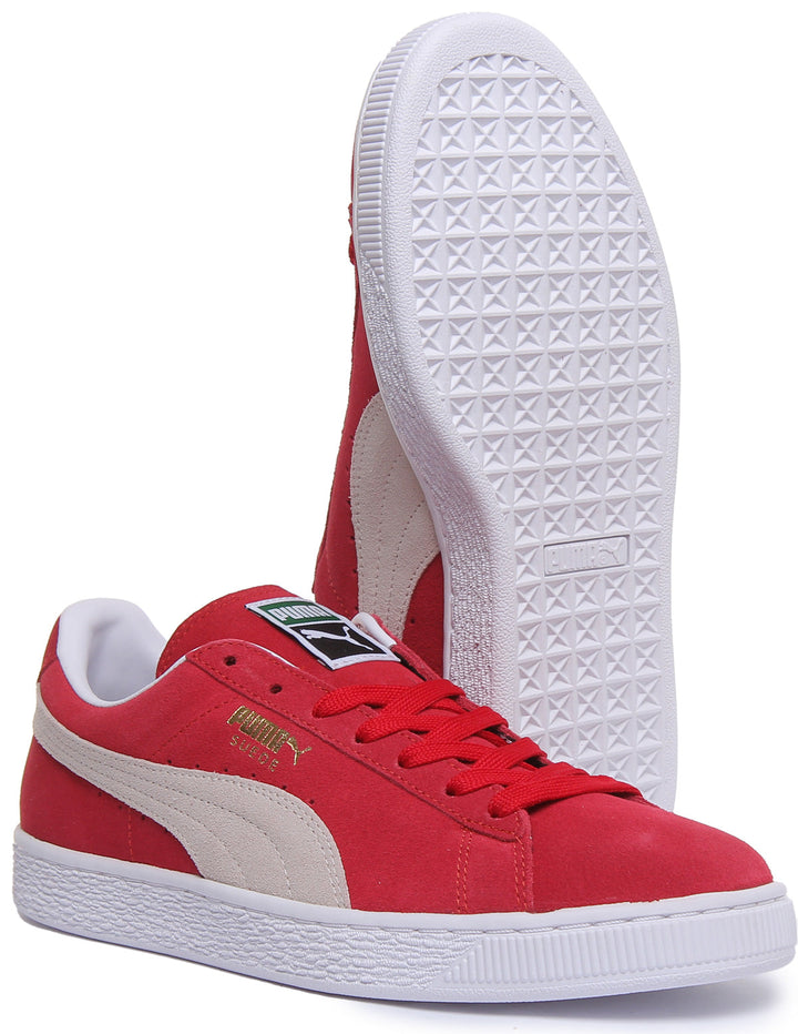 Puma Suede Classic+ scarpe con lacci rosse per