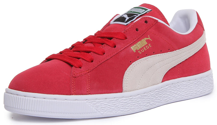 Puma Suede Classic+ scarpe con lacci rosse per