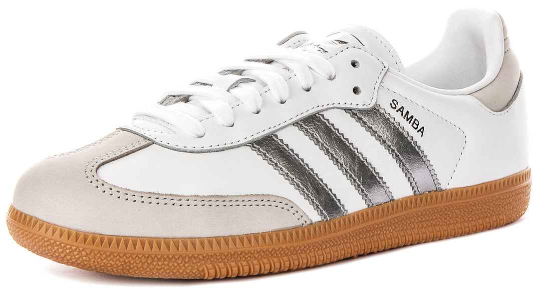 Adidas Samba OG in Bianco Argento per Donna